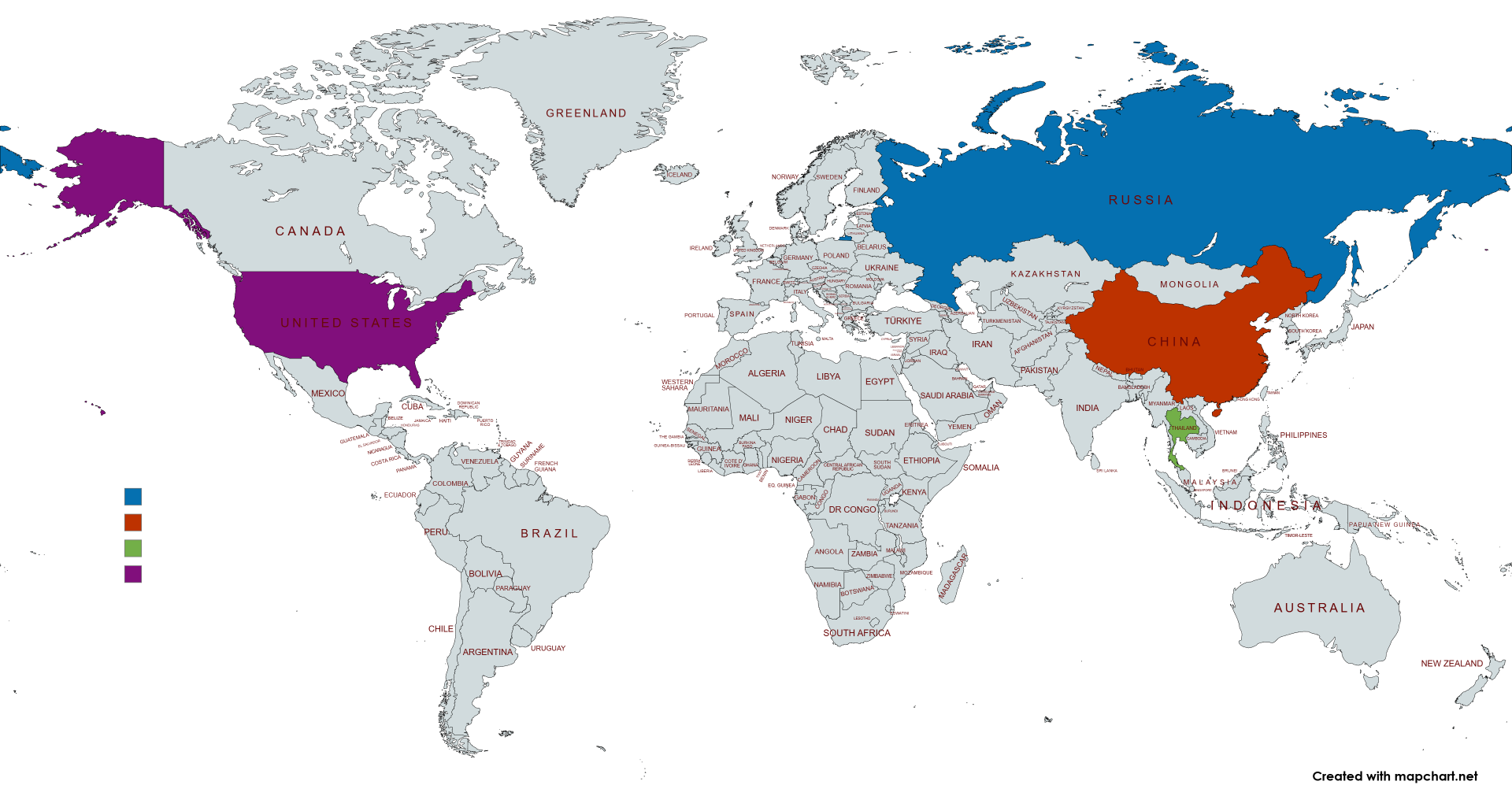 灵构科技市场覆盖地图（中国、俄罗斯、泰国等）